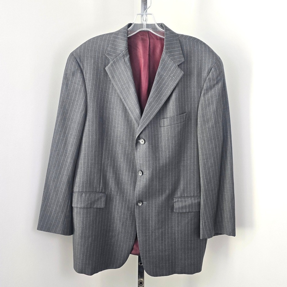 Austin Reed Expressly For Dillard's Pinstripe 3-Button Blazer Charcoal Gray 44R